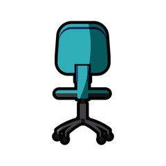 office chair work image shadow vector illustration eps 10