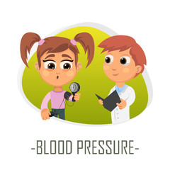 Blood pressure medical concept. Vector illustration.