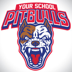 school mascot of pitbull dog