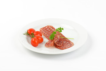 thin slices of salami