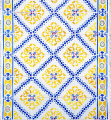 Azulejos portugais bleu et jaune