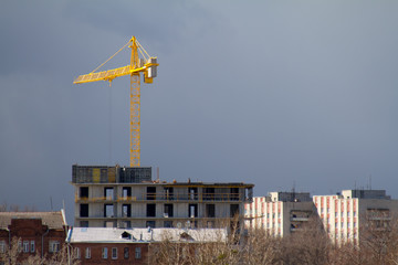 Tower crane against the sky.
