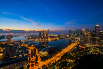 Naklejka na ściany i meble cityscape of Singapore city