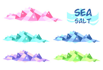 Abstract background with crystals for sea salt
