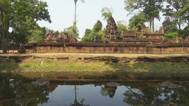Siem Reap Banteay Srei Temple, Siem Reap, Cambodia, 4k
