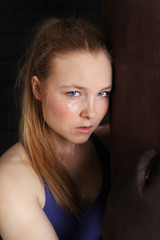 Fototapeta premium Sporty athletic woman