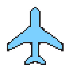 Fototapeta premium Vector of plane icon 8 bit. EPS8 .