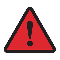 Danger sign. Hazard warning attention sign on a white background