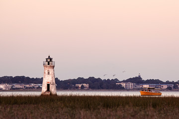 Old lighthouse at the Cockspur island © Nickolay Khoroshkov