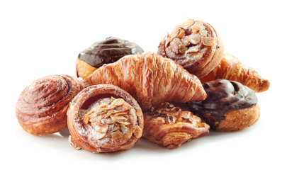 various freshly baked pastries