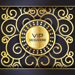 Gold background flyer style Design Template