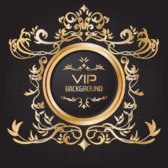 Gold background flyer style Design Template