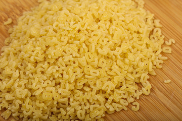 Raw pasta for kids
