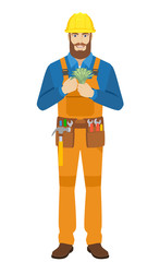 Worker counts cash money