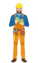 Worker counts cash money