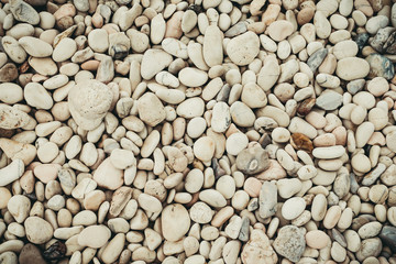 Closeup pebble stones texture