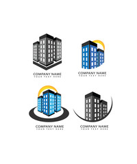 Obraz premium Vector construction, real estate, buildings, house logo icons set