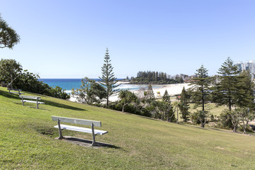 Gold Coast Coolangatta beach and Snapper Rocks, view from Kirra Point Lookout