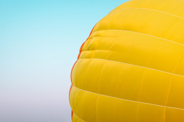 Close-up pattern of Hot air balloon on blue sky - Abstract background. vintage color tone effect