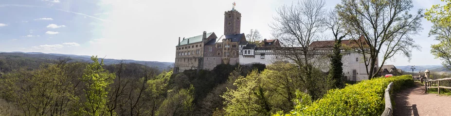 Printed kitchen splashbacks Castle wartburg castle eisenach germany high definition panorama