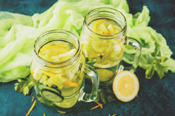 Detox water with cucumber