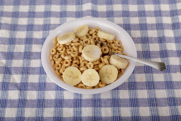Milk on Bananas and Cereal