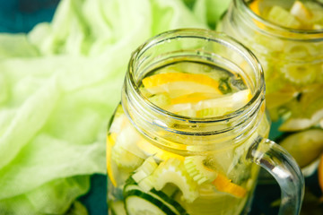 Detox water with cucumber