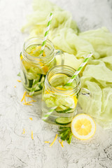 Detox water with cucumber