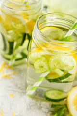 Detox water with cucumber