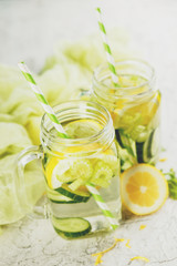 Detox water with cucumber