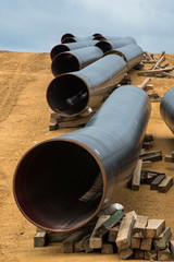 Gas pipeline construction in Greece.