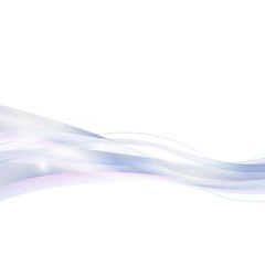 Abstract smooth Wave on white Background. Vector Illustration.
