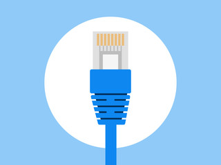 LAN Wire Ethernet cable Icon - obrazy, fototapety, plakaty