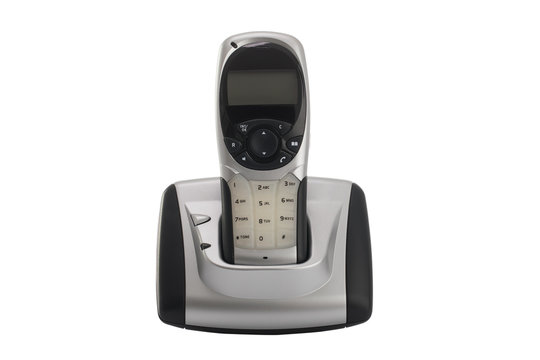 Cordless home phone, isolated on a white background