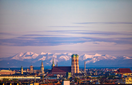 M&uuml;nchen Stadtpanorama Skyline