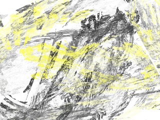 Fototapeta premium Abstract grunge dirty yellow background on white backdrop