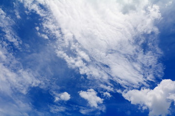 blue sky vivid with the cloud  art of nature beautiful and copy space for add text