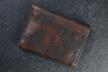 Leather wallet represent business concept idea.