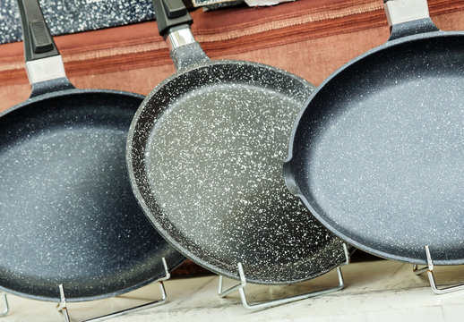 Ceramic pans to sell in a local market