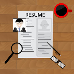 Create resume concept