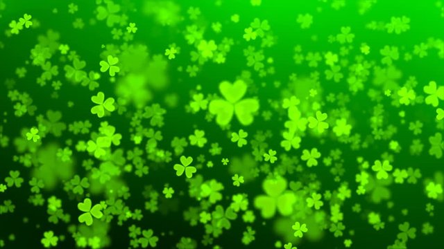 green hearts on the day of St. Patrick