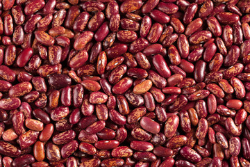 Red beans on wooden table