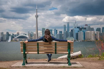 Gordijnen Toronto City Scape Girl © Raul