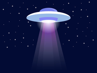 UFO alien flying with lights Icon © antoniofrancois