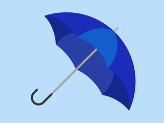 Blue umbrella icon