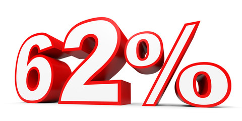 Sixty two percent off. Discount 62 %.
