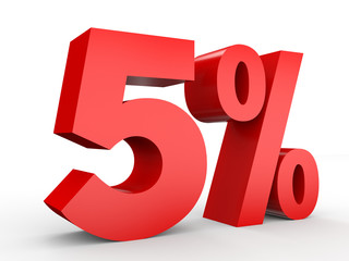 Five percent off. Discount 5 %.