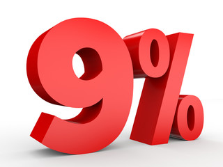 Nine percent off. Discount 9 %.