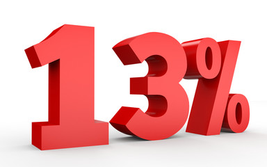 Thirteen percent off. Discount 13 %.