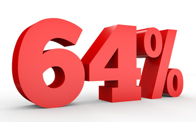 Sixty four percent off. Discount 64 %.